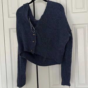 Dark navy blue Love Tree sweater, not worn often, size M